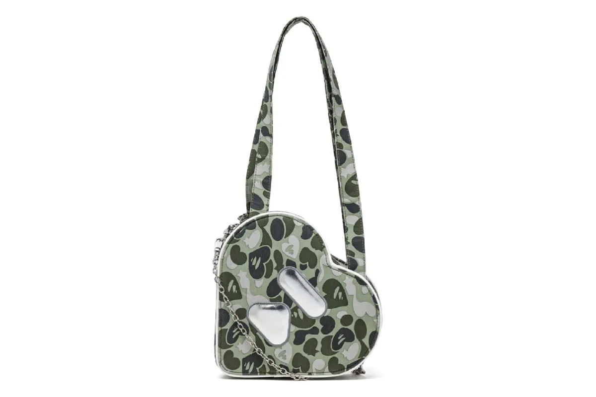 LOGO HEART SHAPE BAG GRN sold by Bape