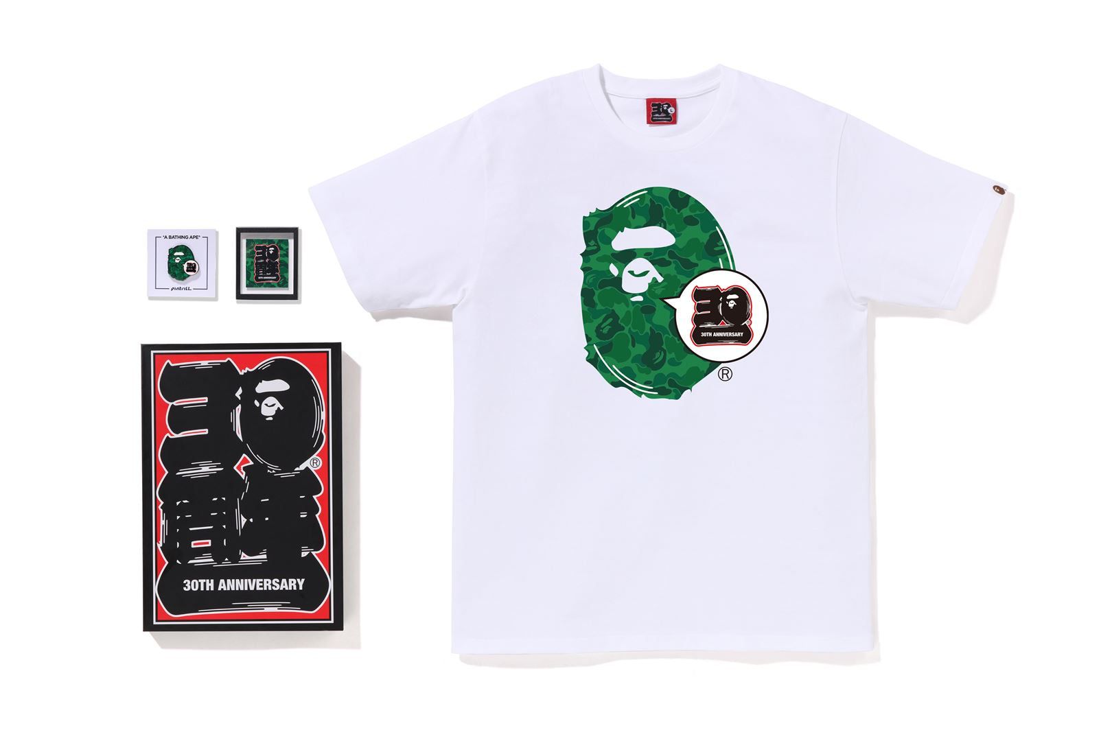 BAPE STORE SHIBUYA BAPE 30TH ANNIV. APE HEAD TEE SET | Parallel