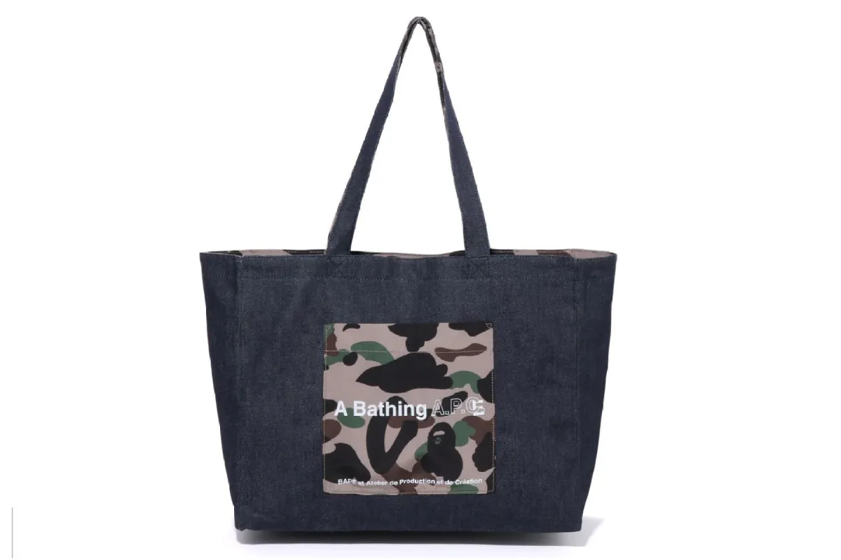 【 BAPE X A.P.C. 】DENIM TOTE BAG sold by Bape
