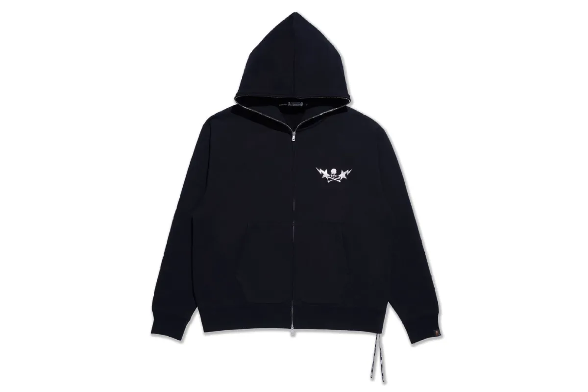 【 BAPE X MMJ 】RELAXED FIT FULL ZIP HOODIE sold by Bape