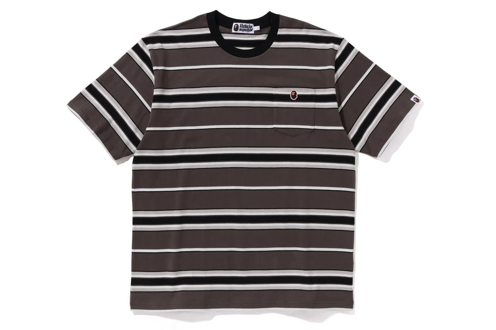 APE HEAD ONE POINT POCKET RELAXED FIT STRIPE TEE sold by Bape product image thumbnail 4