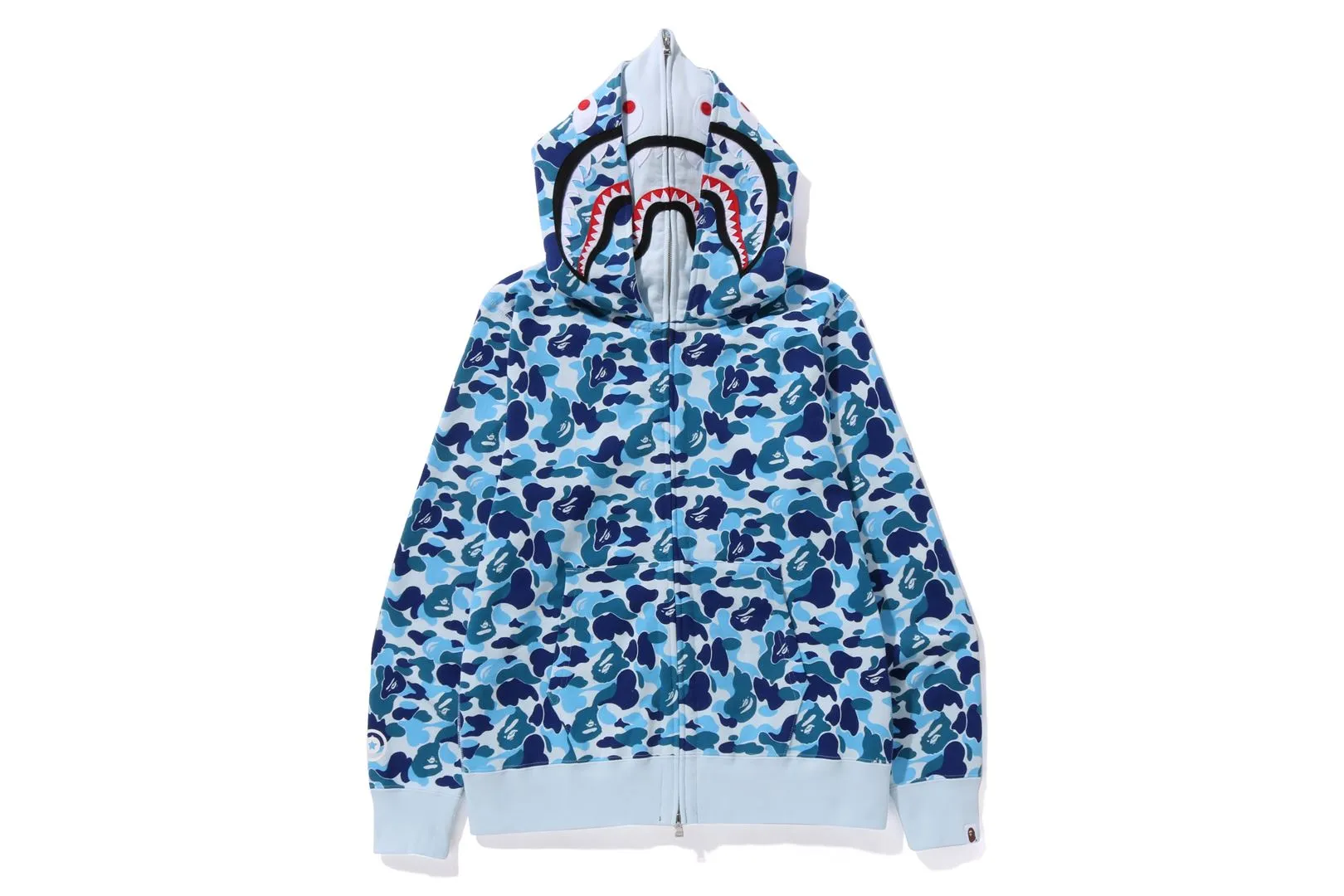 ABC CAMO DOUBLE SHARK FULL ZIP HOODIE sold by Bape