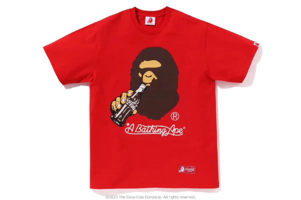 【 BAPE X Coca-Cola 】APE HEAD TEE sold by Bape