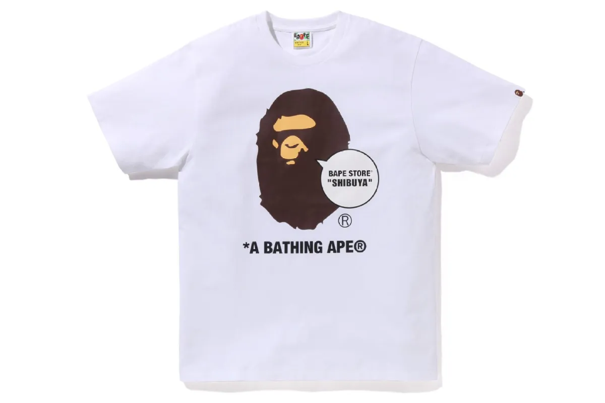 BAPE STORE SHIBUYA APE HEAD TEE sold by Bape