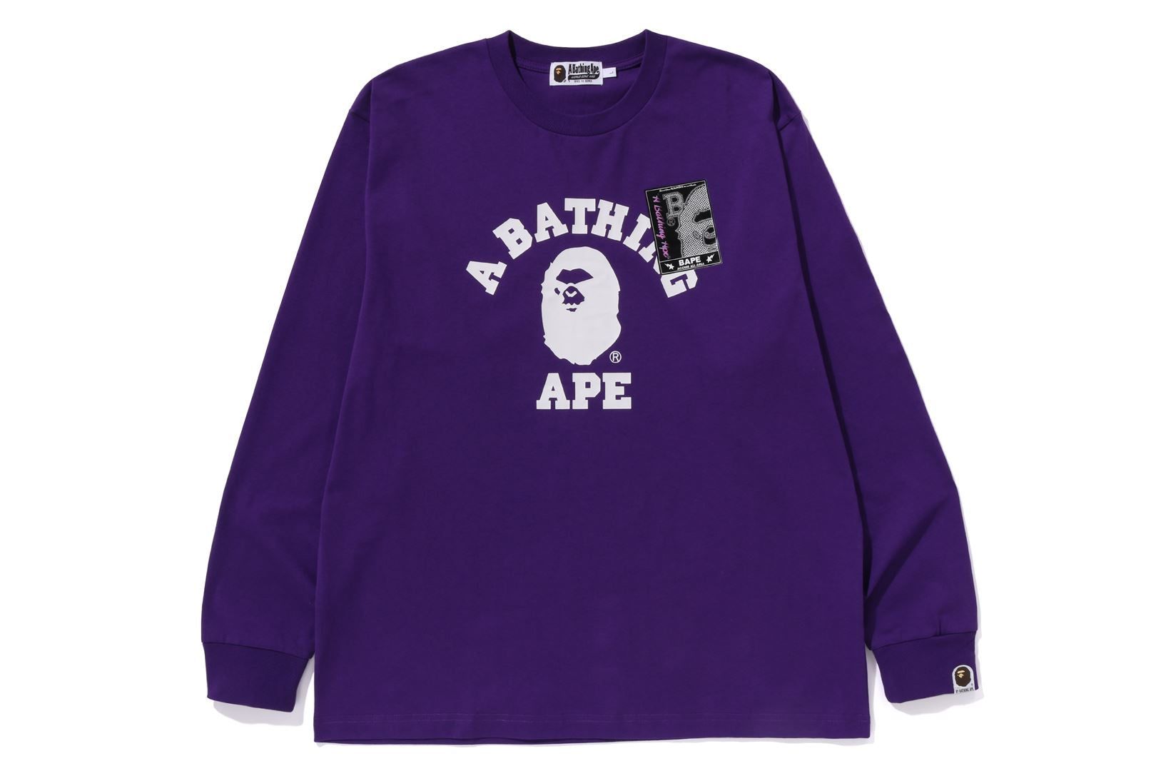 MAD FACE COLLEGE L/S TEE sold by Bape