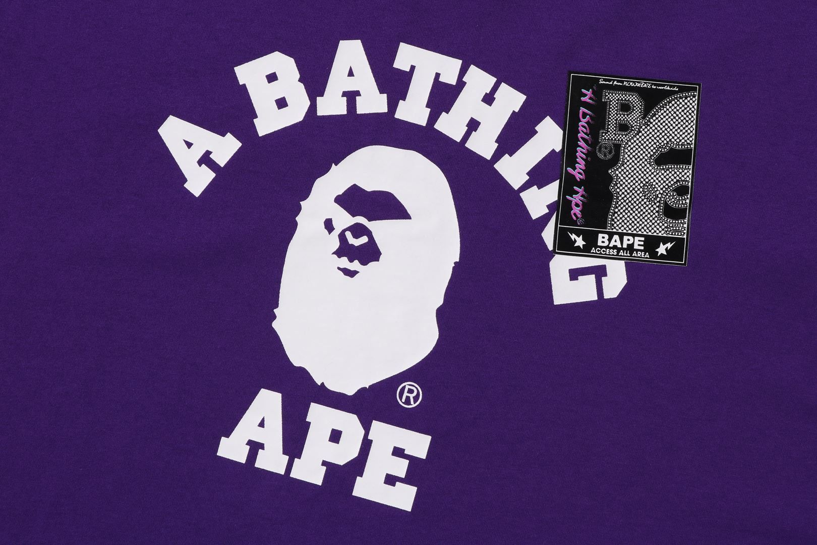MAD FACE COLLEGE L/S TEE sold by Bape product image thumbnail 2