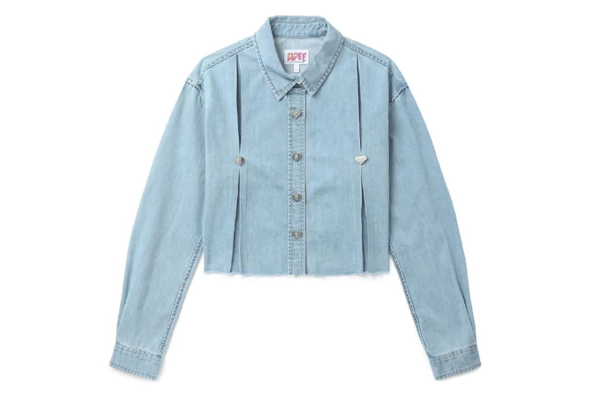 CROPPED DENIM SHIRT sold by Bape