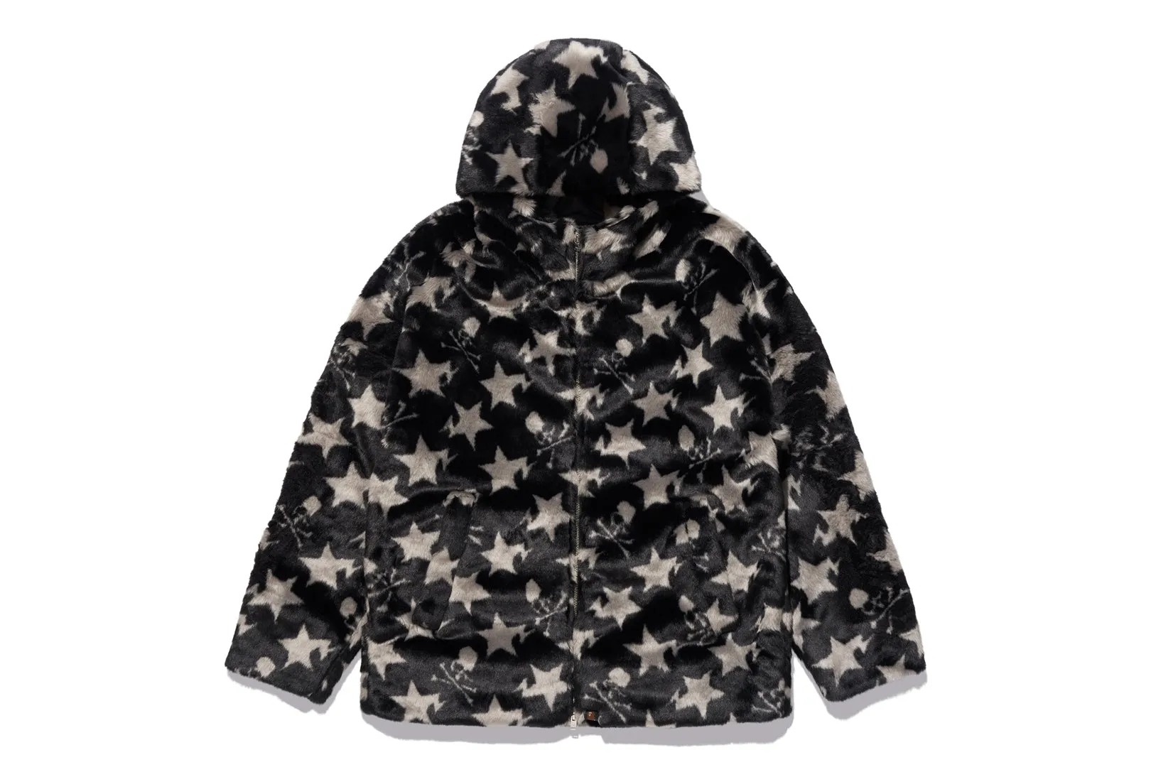 【 BAPE X MMJ 】STA PATTERN FUR JACKET sold by Bape