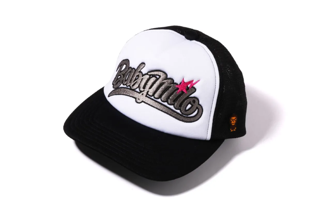 BABY MILO EMBROIDERY MESH CAP made by Bape