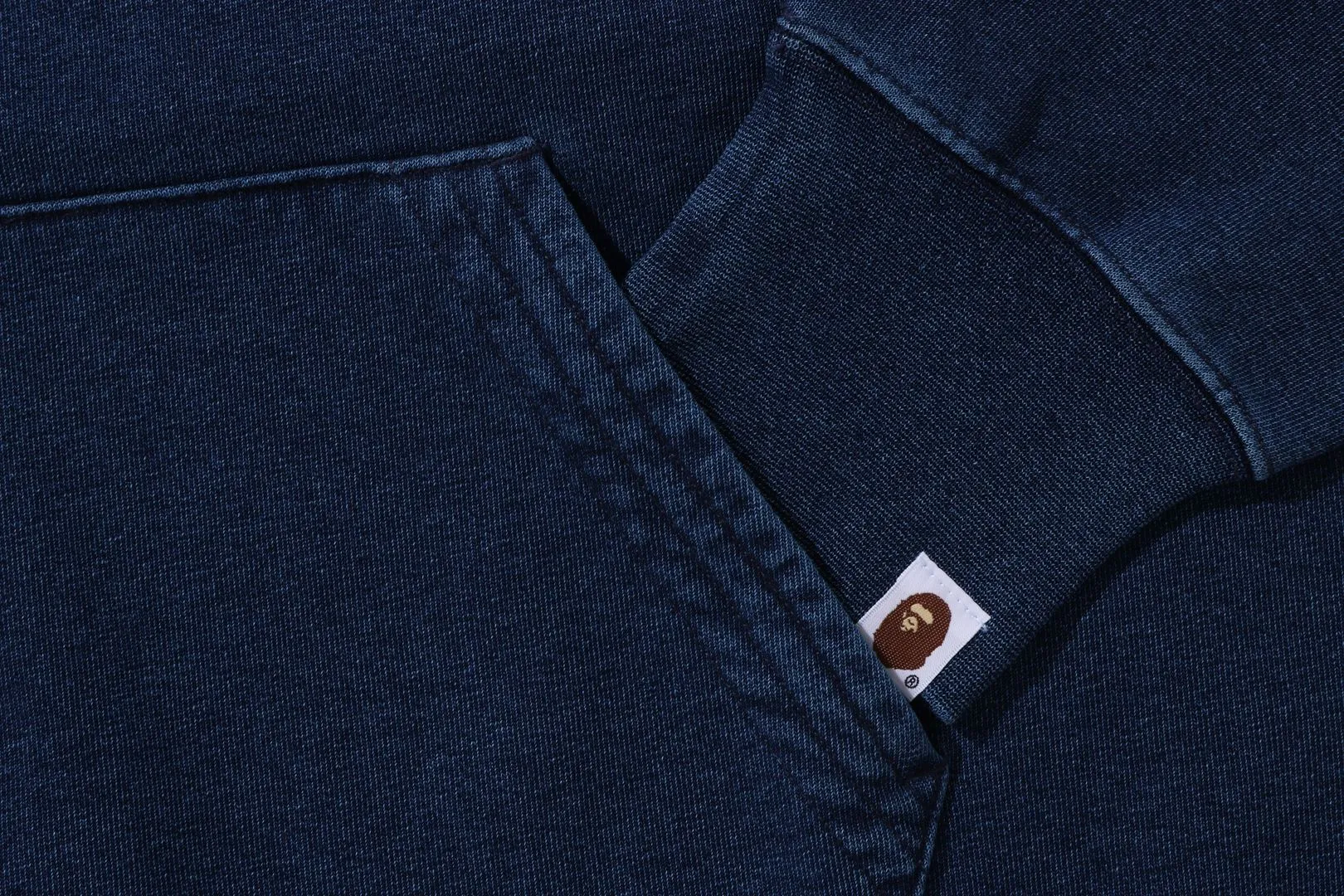 A RISING BAPE INDIGO PULLOVER HOODIE sold by Bape product image thumbnail 4