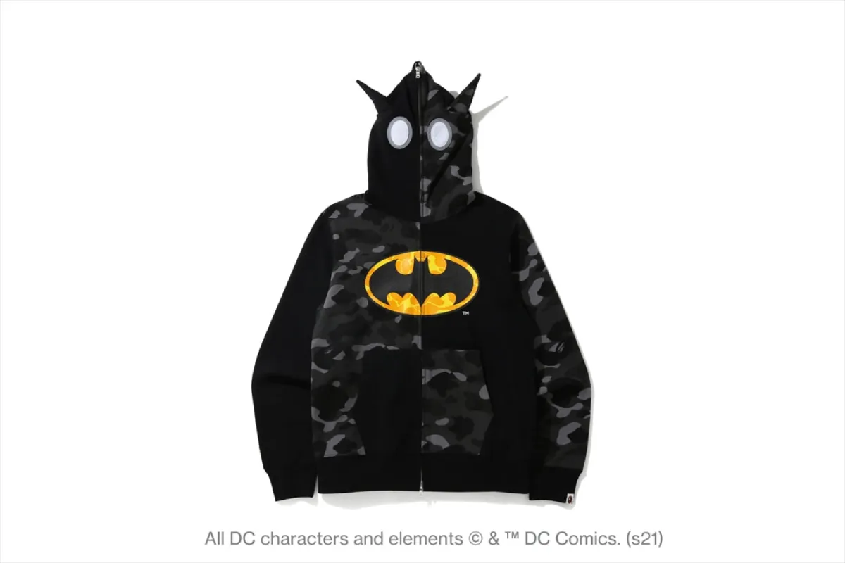 【 BAPE X DC 】BATMAN FULL ZIP HOODIE sold by Bape