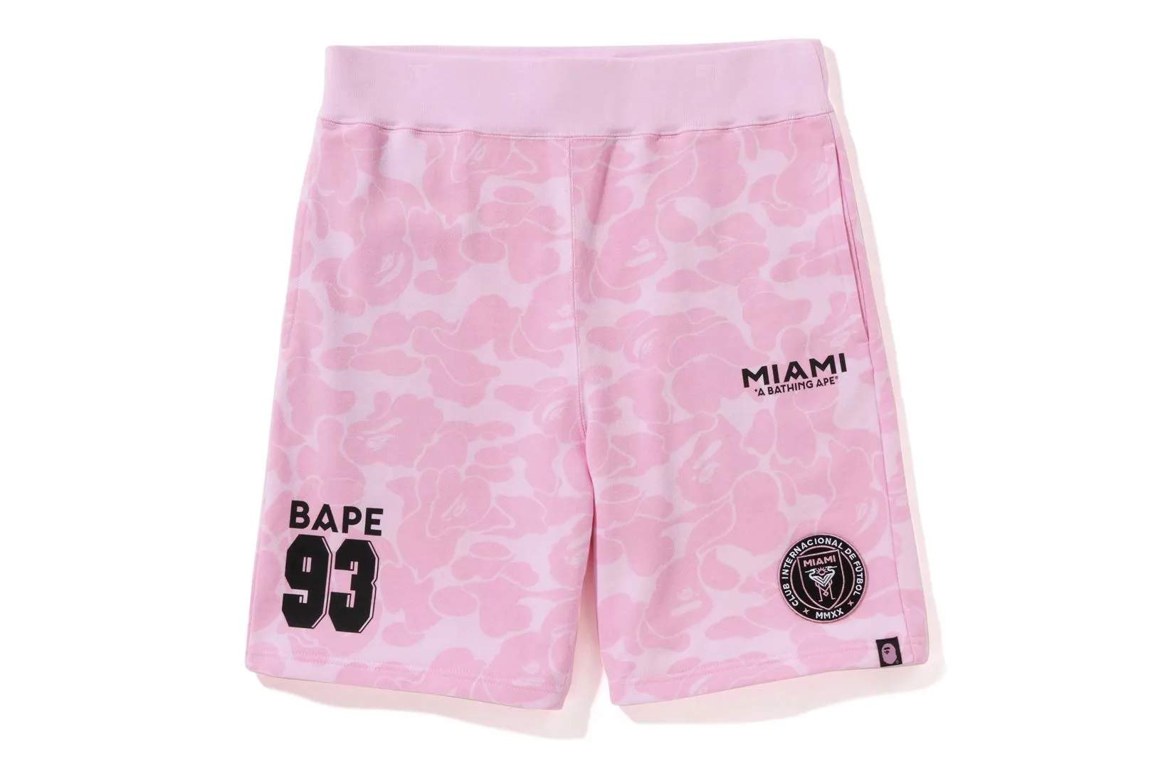 【 BAPE X INTER MIAMI CF 】CAMO SWEAT SHORTS sold by Bape