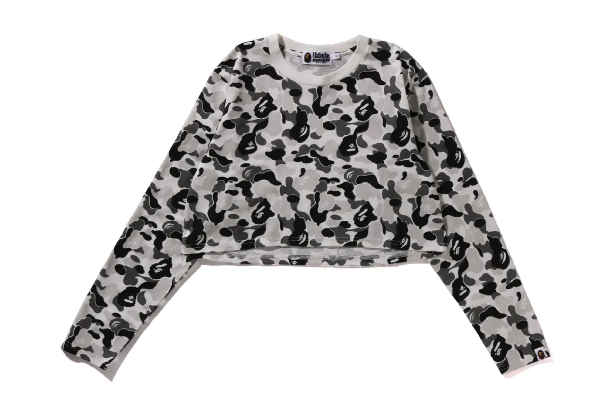 ABC CAMO CROPPED L/S TEE sold by Bape