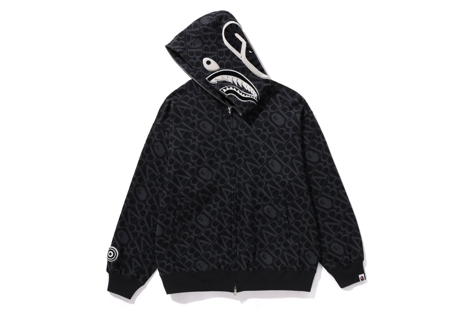 SPORT MONOGRAM SHARK HOODIE sold by Bape product image thumbnail 2