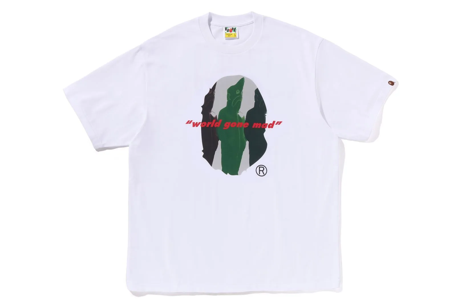 SHARK SEIJIN APE HEAD RELAXED FIT TEE sold by Bape product image thumbnail 5