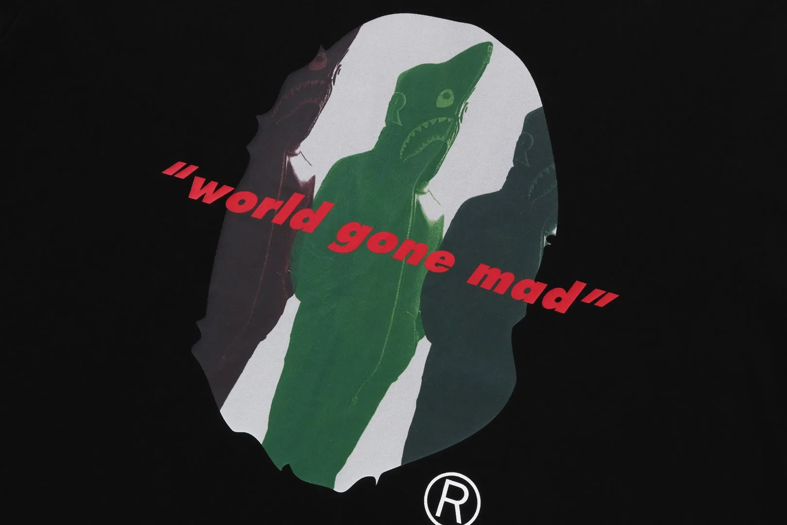 SHARK SEIJIN APE HEAD RELAXED FIT TEE sold by Bape product image thumbnail 3