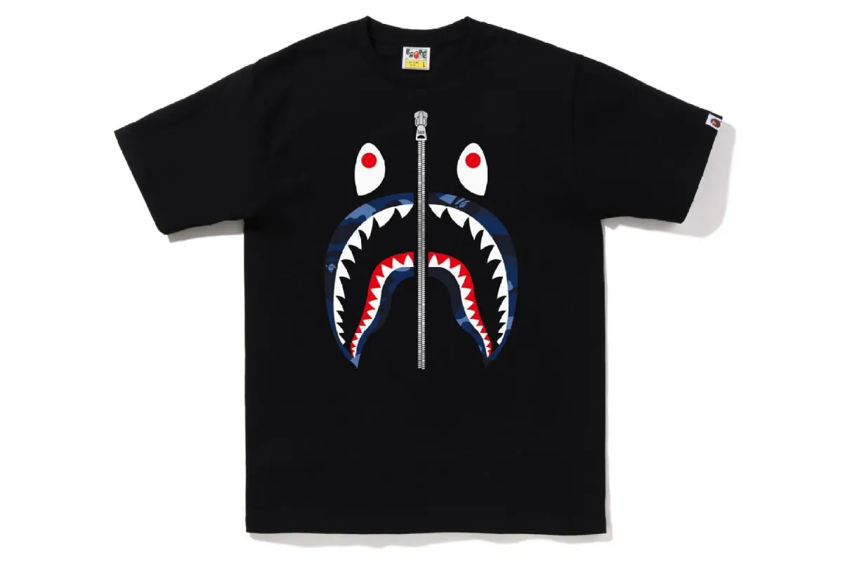COLOR CAMO SHARK TEE sold by Bape