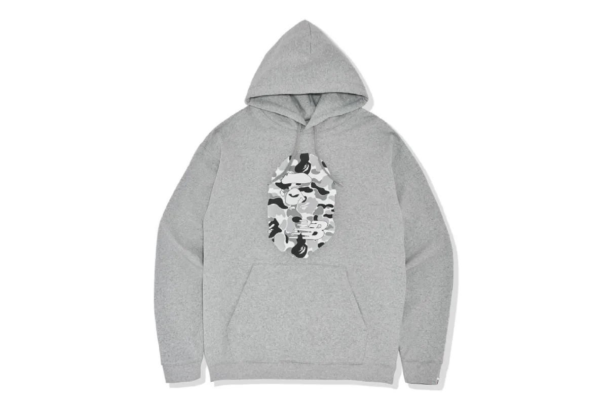 【 BAPE X NEW BALANCE 】APE HEAD RELAXED FIT PULLOVER HOODIE sold by Bape