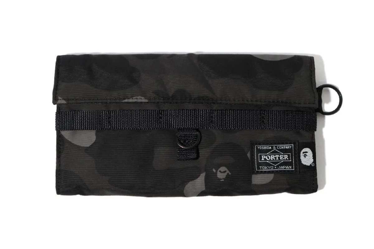 【 BAPE X PORTER 】 COLOR CAMO LONG WALLET sold by Bape