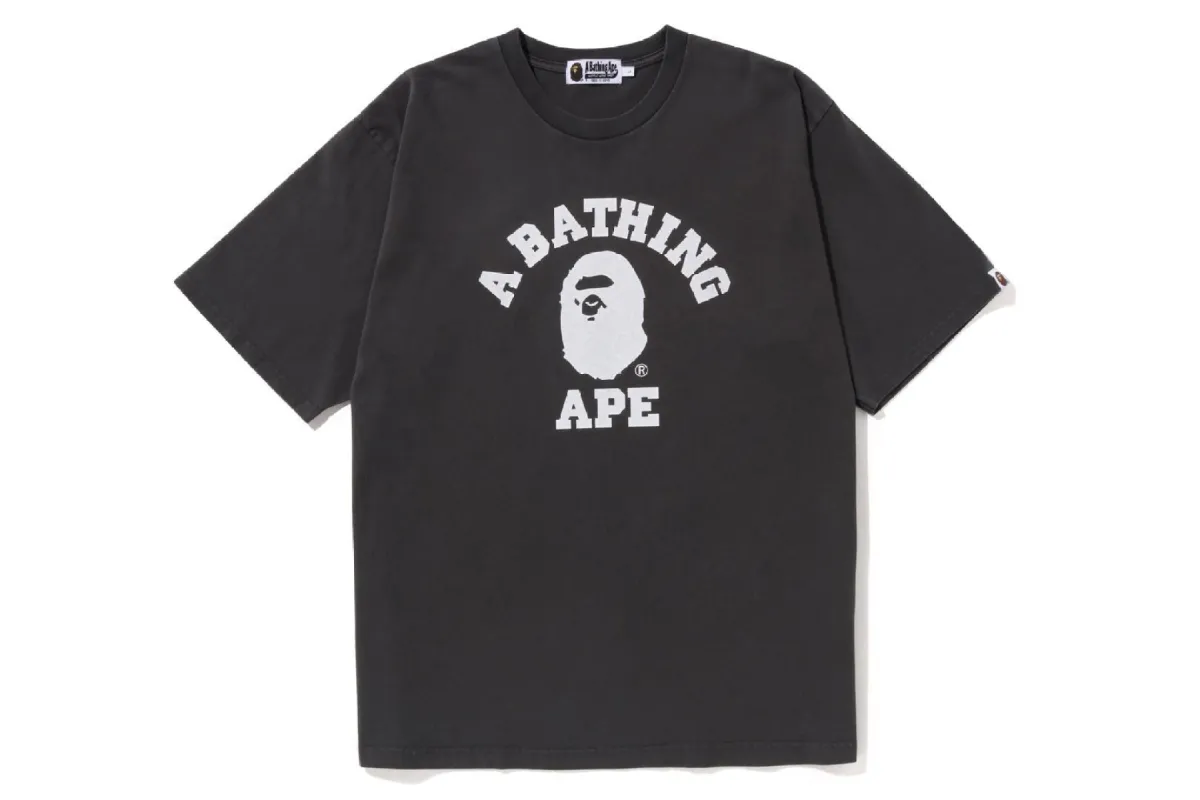 PIGMENT DYED COLLEGE RELAXED FIT TEE sold by Bape