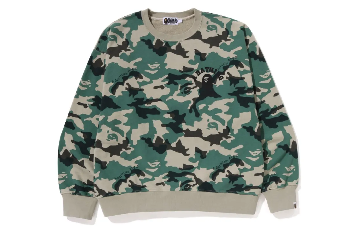 WOODLAND CAMO LOOSE FIT CREWNECK sold by Bape