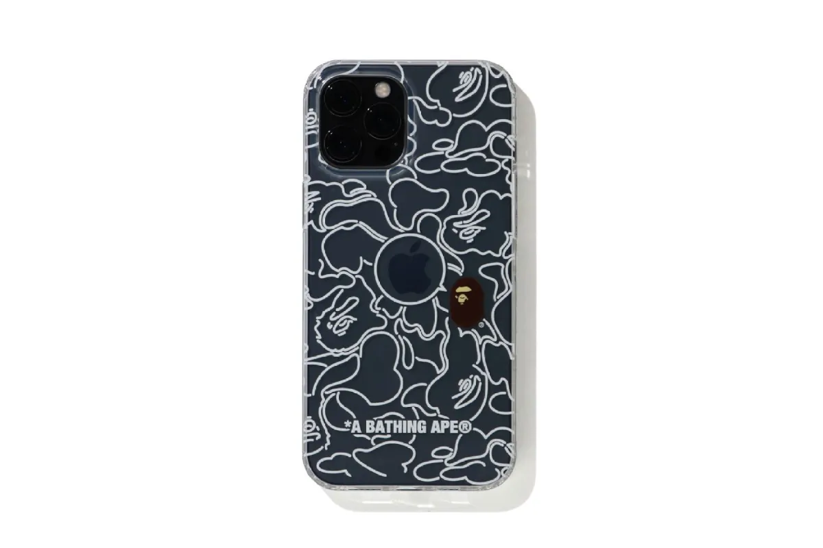 ABC NEON CAMO IPHONE 12 / 12 PRO CLEAR CASE sold by Bape