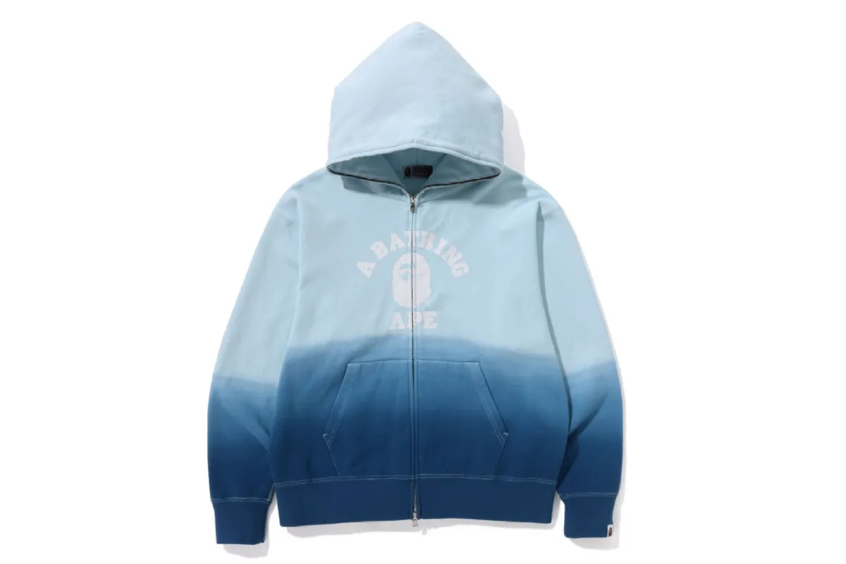 COLLEGE GRADATION RELAXED FIT FULL ZIP HOODIE sold by Bape