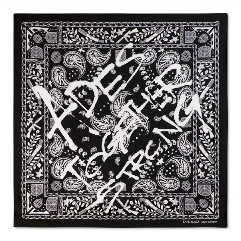 【 BAPE BLACK 】SILK BANDANA sold by Bape