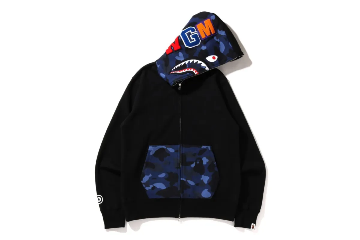 COLOR CAMO SHARK FULL ZIP HOODIE sold by Bape