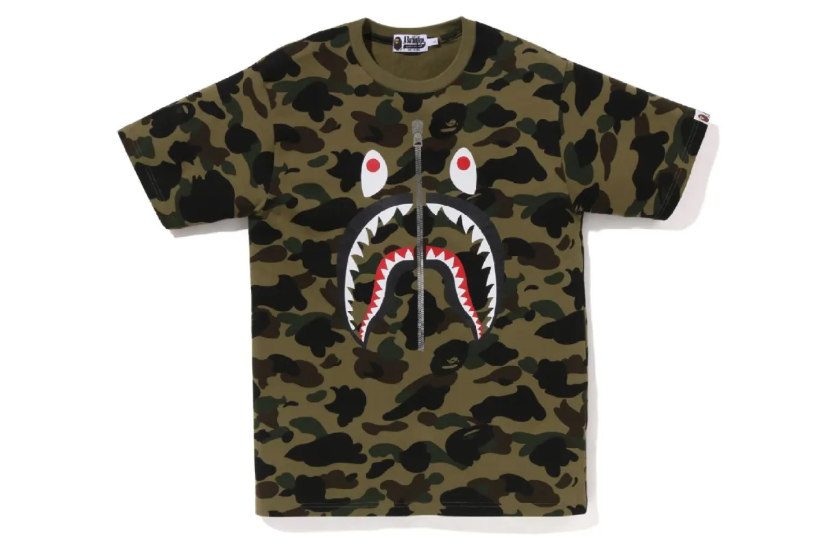 1ST CAMO SHARK TEE sold by Bape