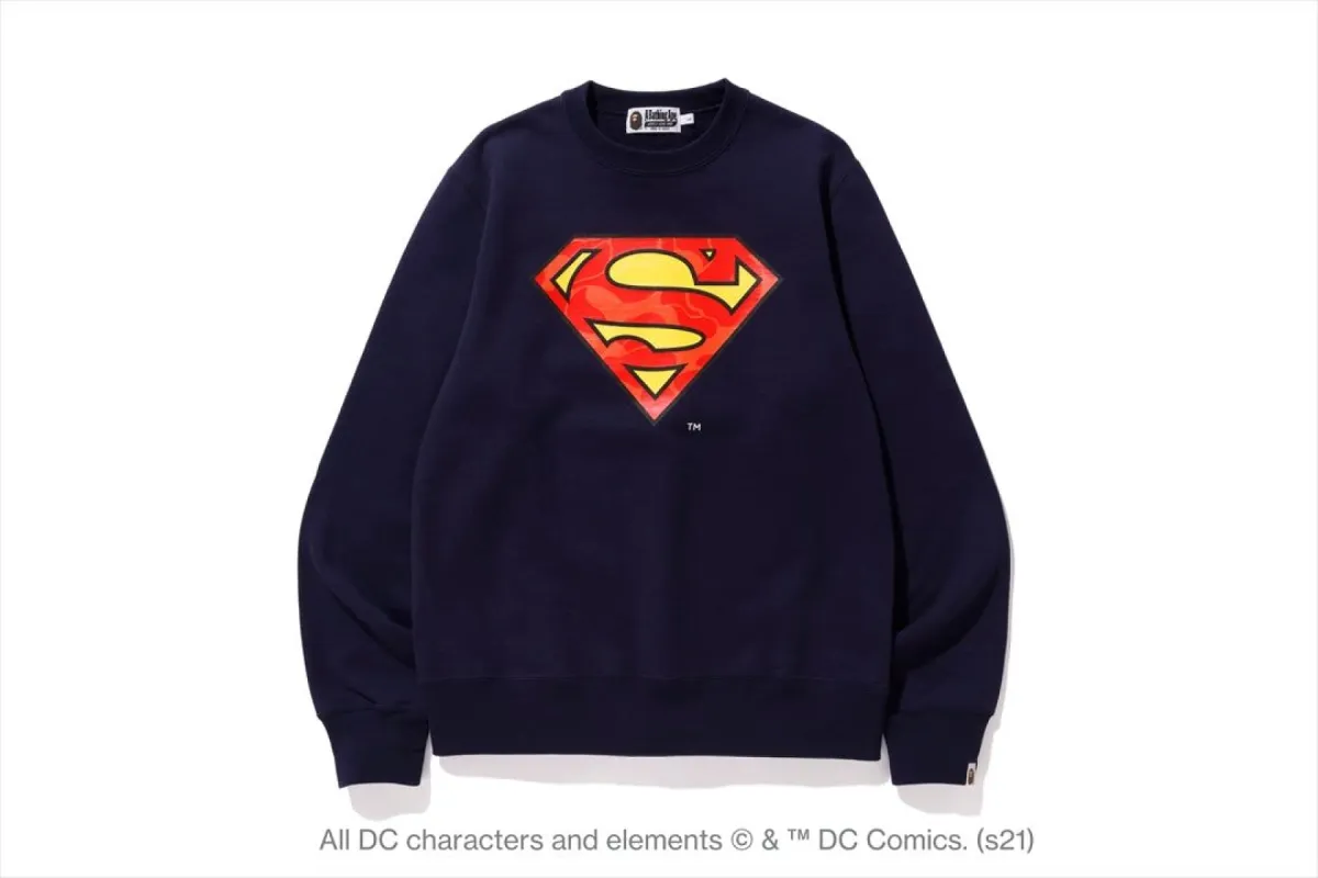 【 BAPE X DC 】MADISON AVENUE SUPERMAN CREWNECK sold by Bape