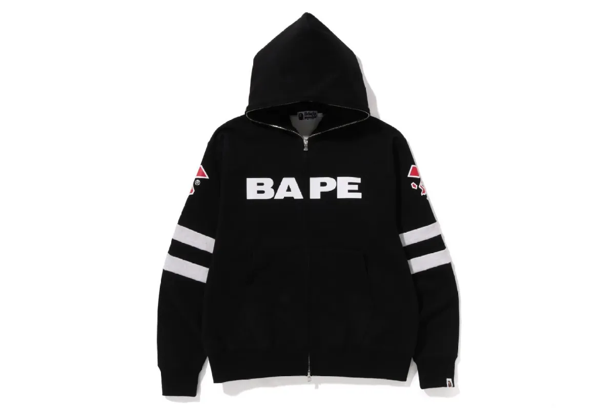 FOOTBALL RELAXED FIT FULL ZIP HOODIE sold by Bape