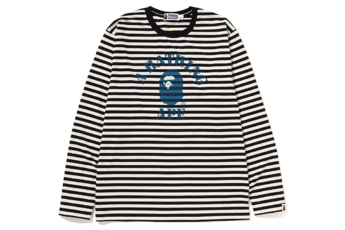 DISCHARGE COLLEGE HOOP L/S TEE sold by Bape