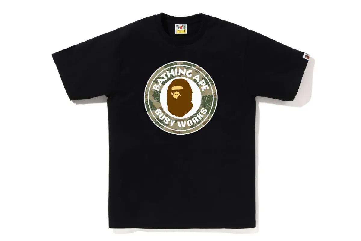 LAYERED LINE CAMO BUSY WORKS TEE made by Bape