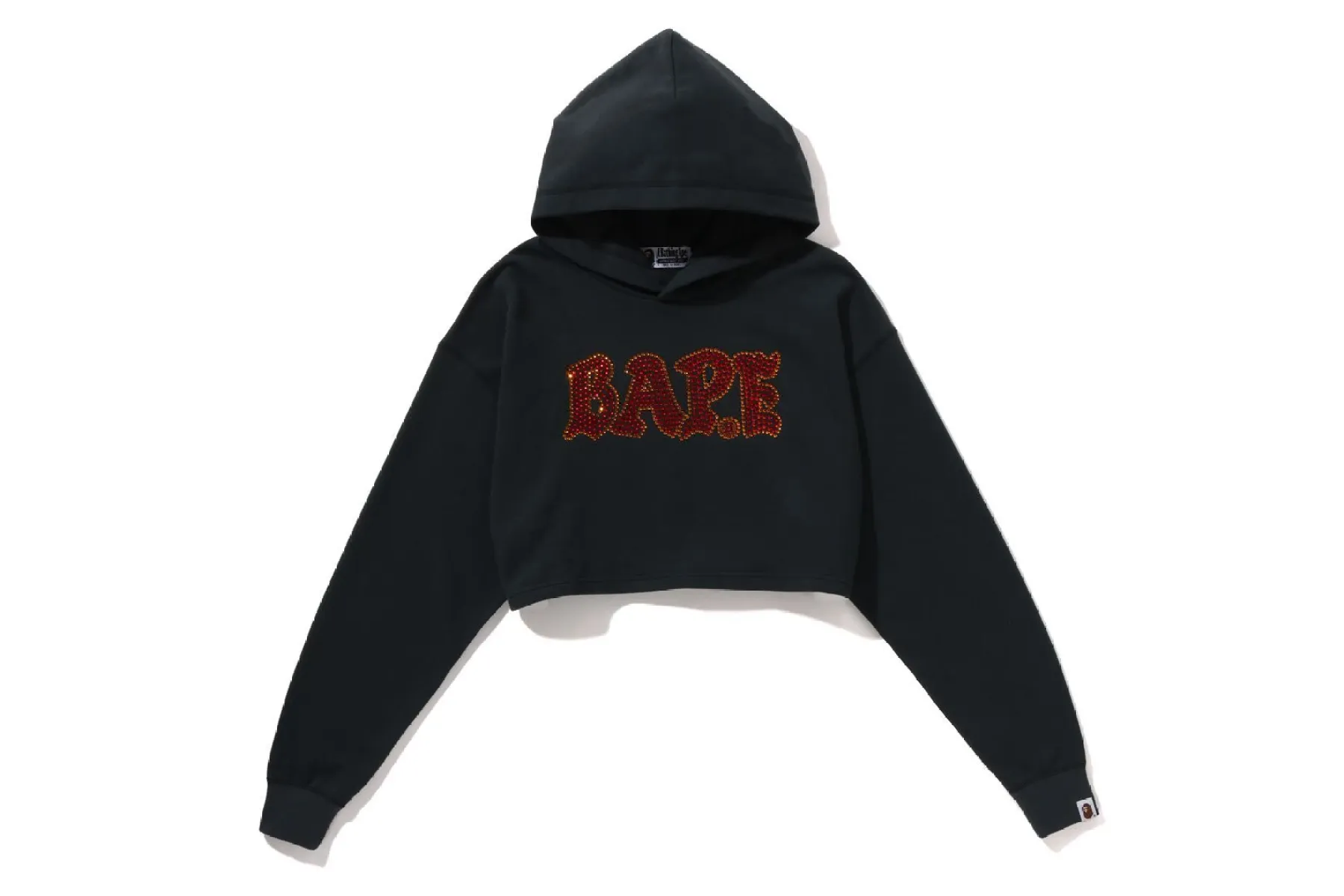 トップス BAPE GRAFFITI STUDDED CROPPED HOODIE S BAPE GRAFFITI STUDDED CROPPED HOODIE S