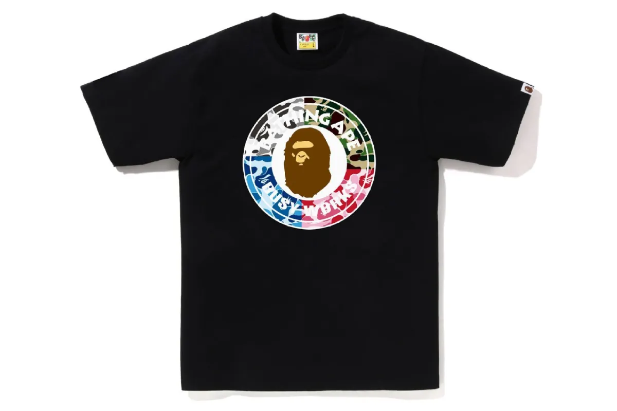 ABC CAMO CRAZY BUSY WORKS TEE sold by Bape