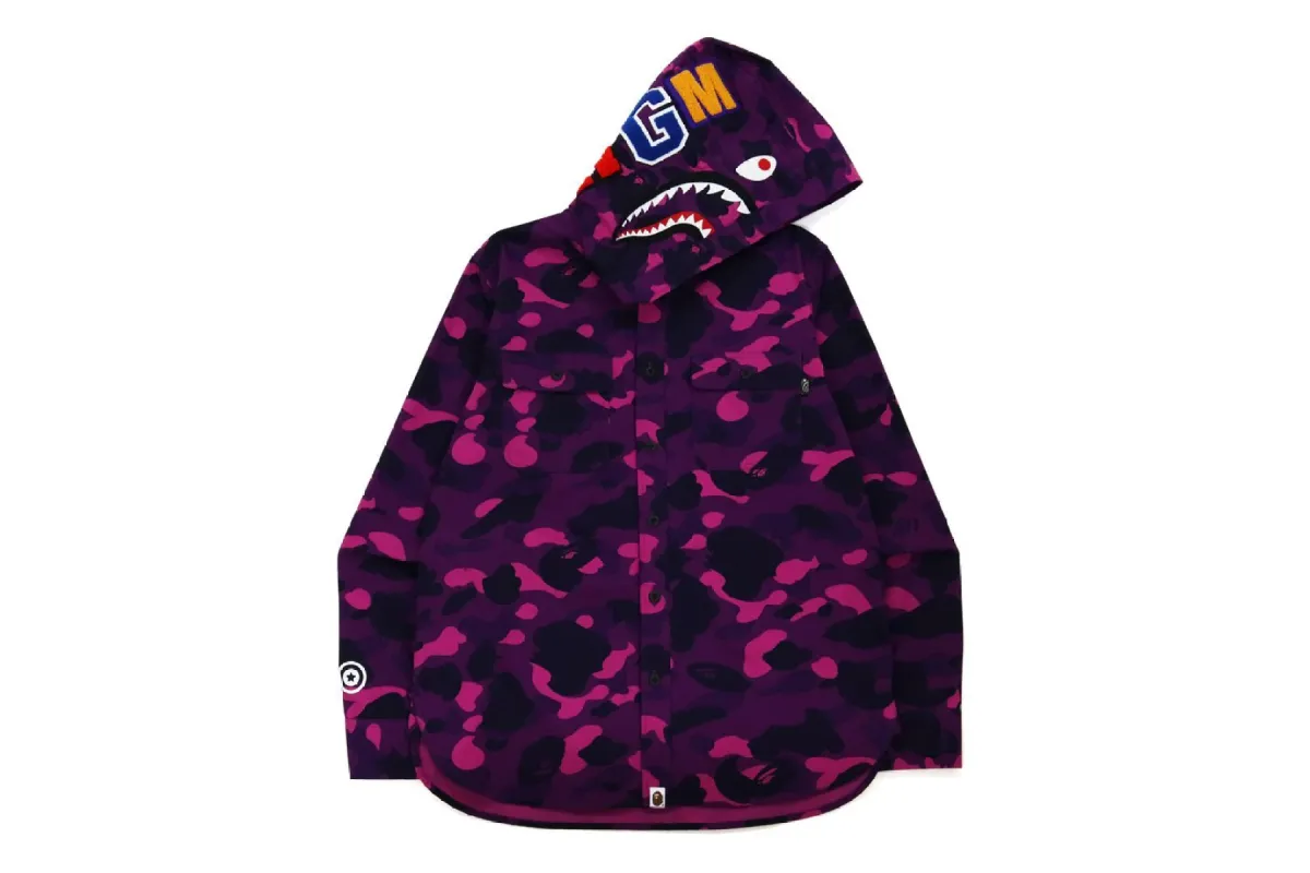 COLOR CAMO SHARK HOODIE SHIRT sold by Bape