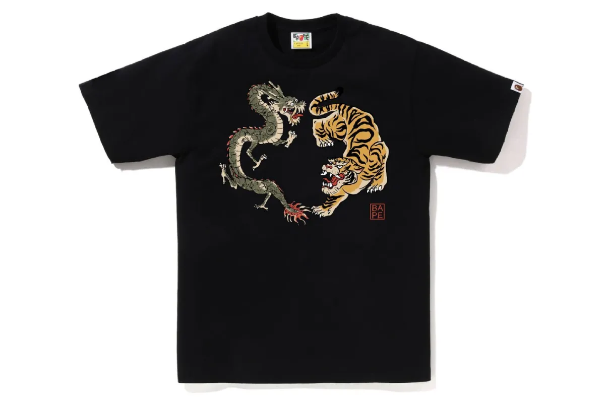 JAPAN CULTURE TIGER AND DRAGON TEE sold by Bape