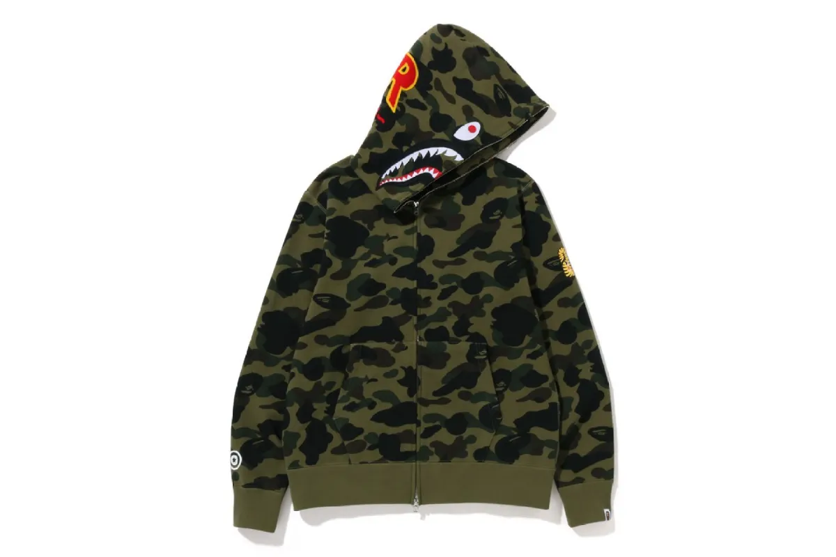 1ST CAMO SHARK FULL ZIP HOODIE sold by Bape