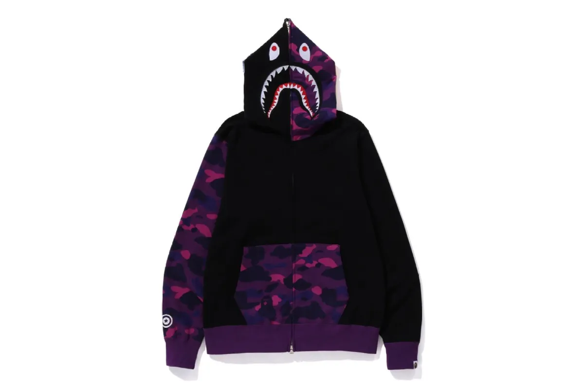 COLOR CAMO SHARK FULL ZIP HOODIE sold by Bape