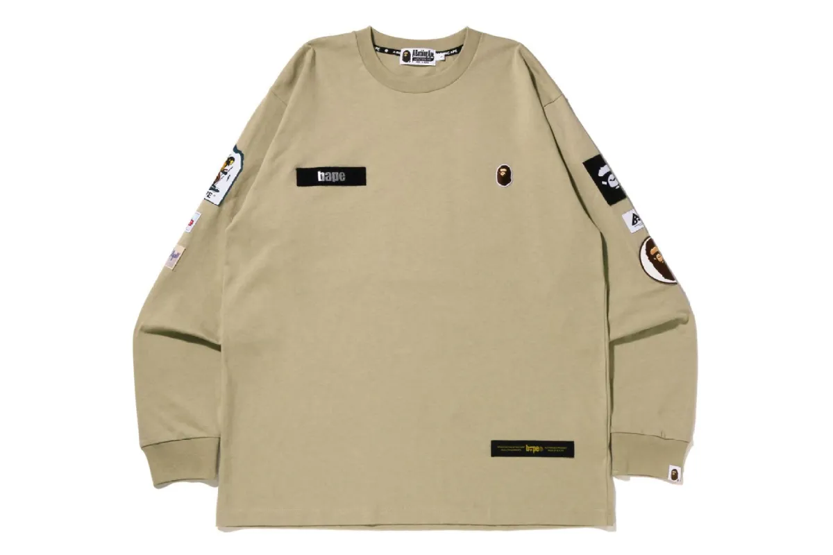 BAPE MULTI LABEL RELAXED FIT L/S TEE sold by Bape