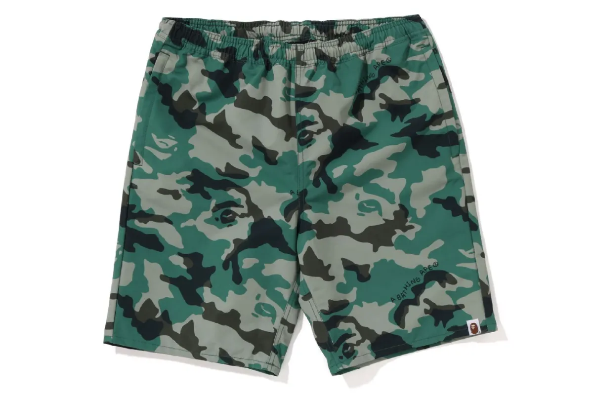 WOODLAND CAMO BEACH SHORTS sold by Bape