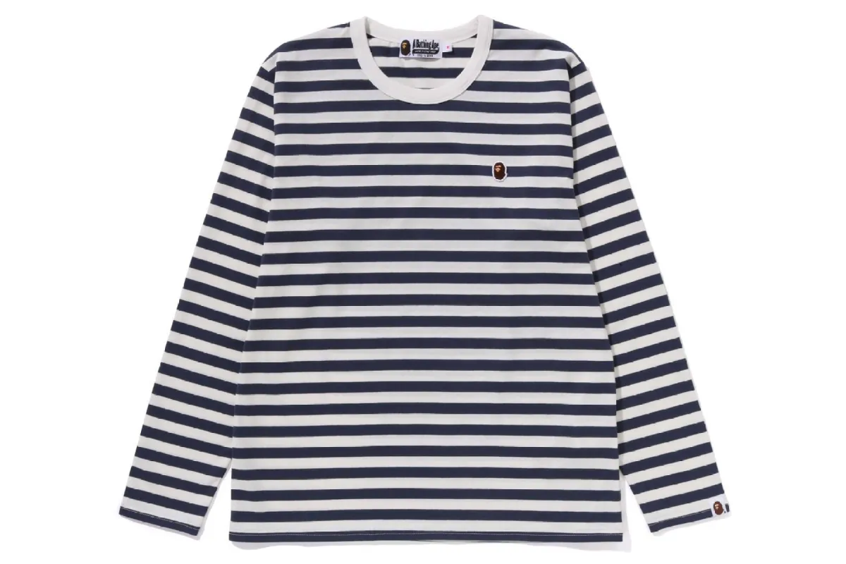 APE HEAD ONE POINT HOOP L/S TEE sold by Bape