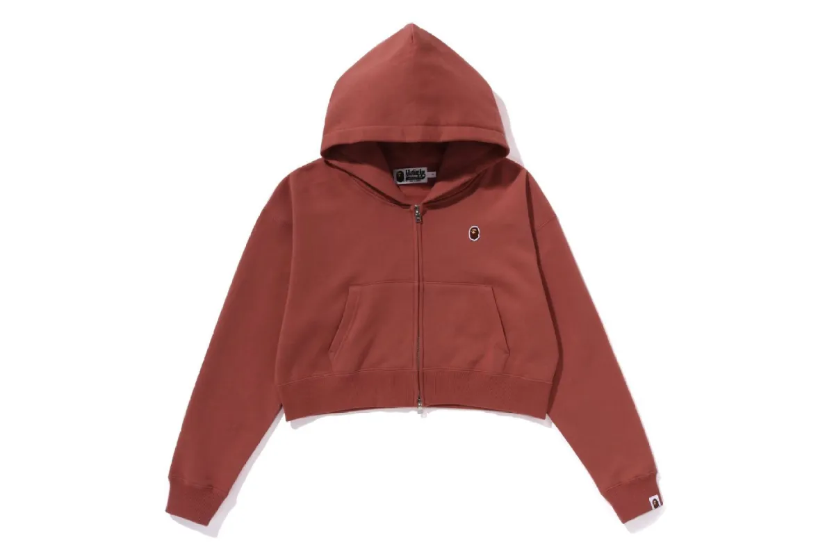 APE HEAD ONE POINT CROPPED ZIP HOODIE sold by Bape