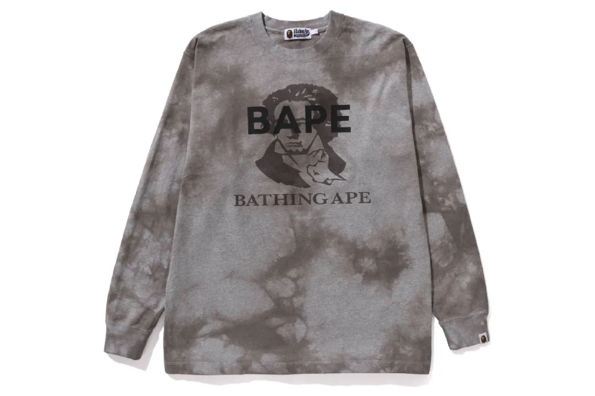 TIE DYE BATHING APE L/S TEE sold by Bape