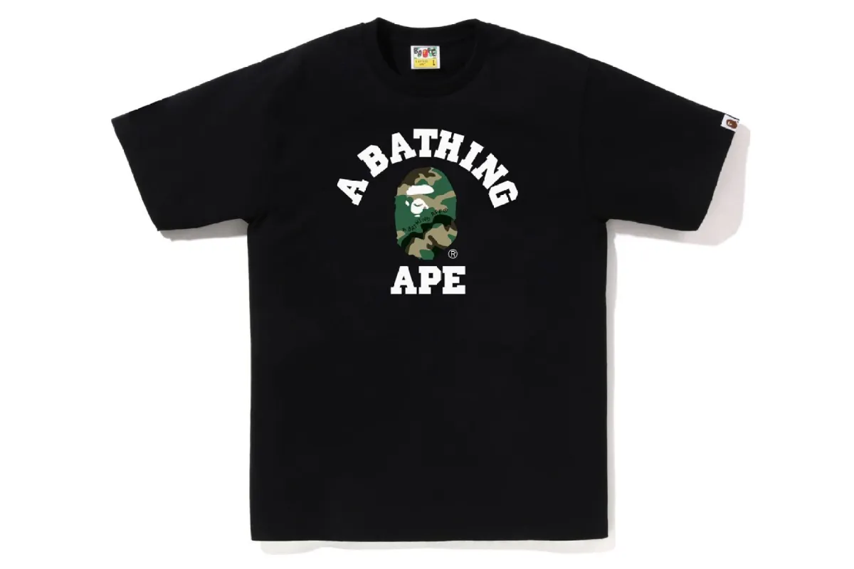 WOODLAND CAMO COLLEGE TEE sold by Bape