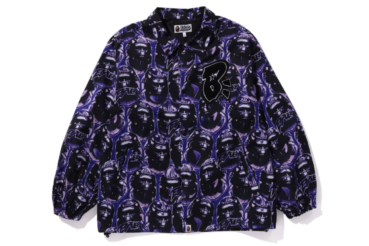 APE HEAD GRAFFITI COACH JACKET sold by Bape