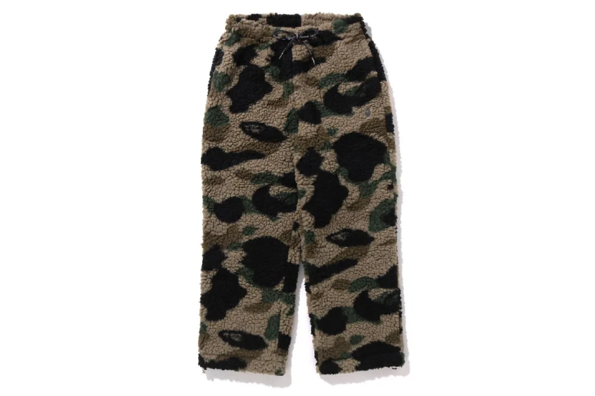 1ST CAMO METAL APE HEAD ONE POINT FLEECE PANTS sold by Bape
