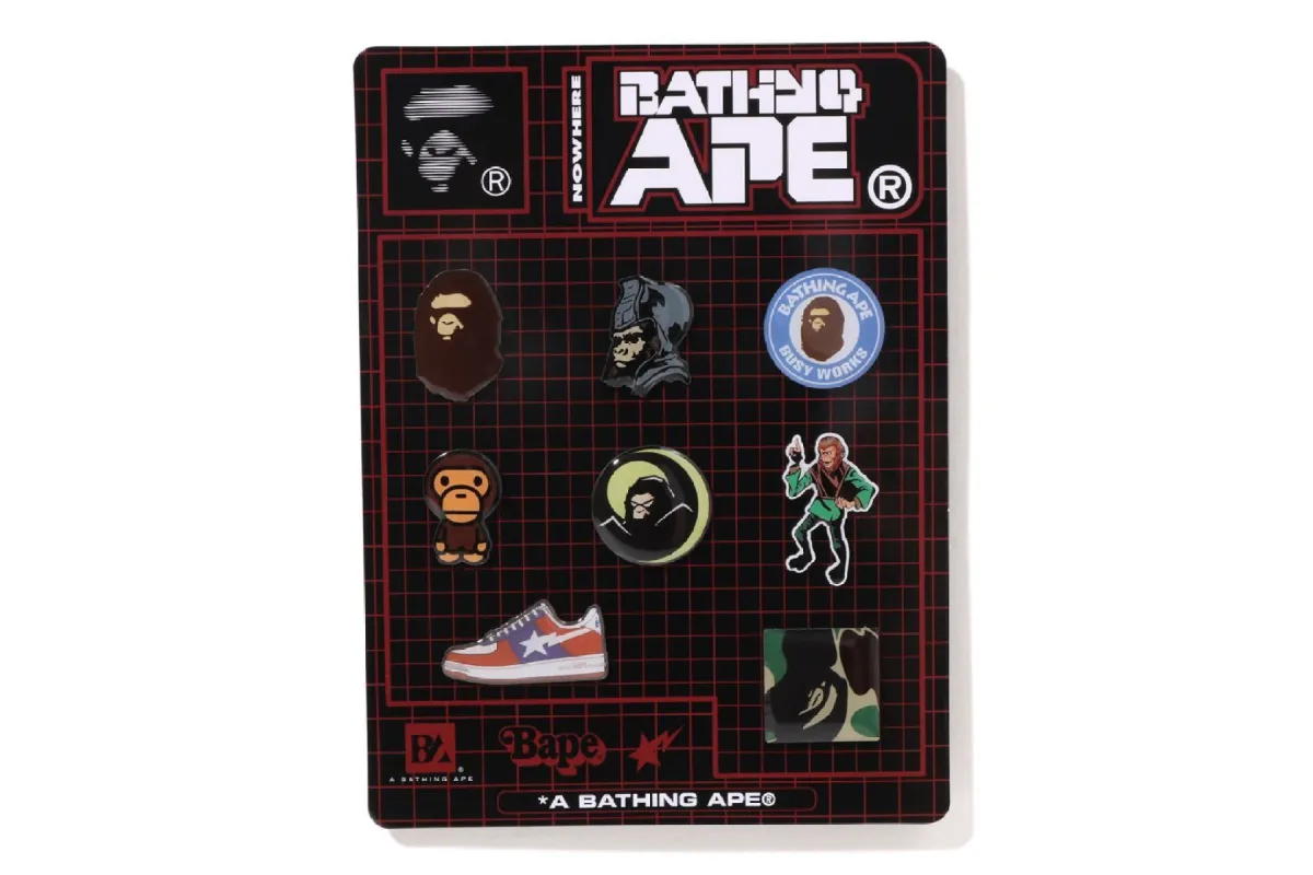 A BATHING APE PINS SET sold by Bape