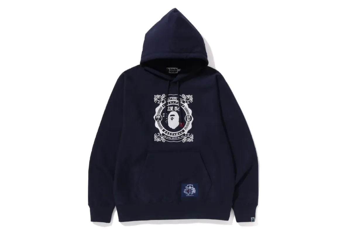 JAPANESE MOTIF RELAXED FIT PULLOVER HOODIE sold by Bape